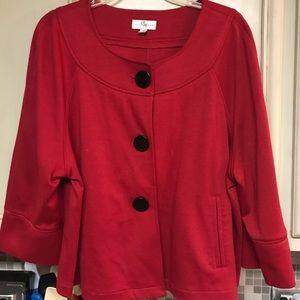 Studio Works cropped red jacket